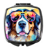 Bernese Mountain Dog Hippie Dawg Compact Decorative Travel Makeup Mirror DAC2460 product image at NuMercy