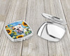 American Bulldog in Sunflowers Compact Decorative Travel Makeup Mirror product image at NuMercy 3