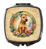 Lakeland Terrier and Flowers Compact Decorative Travel Makeup Mirror product image at NuMercy