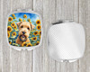 Wheaten Terrier in Sunflowers Compact Decorative Travel Makeup Mirror product image at NuMercy 4
