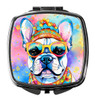 French Bulldog Hippie Dawg Compact Decorative Travel Makeup Mirror DAC2505 product image at NuMercy