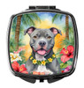 Pit Bull Terrier Luau Compact Decorative Travel Makeup Mirror DAC6491 product image at NuMercy