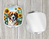 Saint Bernard in Sunflowers Compact Decorative Travel Makeup Mirror product image at NuMercy 4