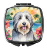 Bearded Collie Luau Compact Decorative Travel Makeup Mirror product image at NuMercy