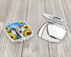 Greyhound in Sunflowers Compact Decorative Travel Makeup Mirror DAC6096 product image at NuMercy 3