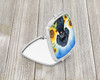Black Poodle in Sunflowers Compact Decorative Travel Makeup Mirror DAC6137 product image at NuMercy 2