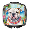 English Bulldog Luau Compact Decorative Travel Makeup Mirror DAC6427 product image at NuMercy
