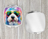 Old English Sheepdog Hippie Dawg Compact Decorative Travel Makeup Mirror DAC2536 product image at NuMercy 4