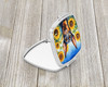 Doberman Pinscher in Sunflowers Compact Decorative Travel Makeup Mirror product image at NuMercy 2