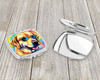 Yellow Labrador Hippie Dawg Compact Decorative Travel Makeup Mirror DAC2529 product image at NuMercy 3
