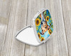 Greyhound in Sunflowers Compact Decorative Travel Makeup Mirror DAC6095 product image at NuMercy 2