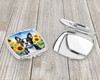 Boston Terrier in Sunflowers Compact Decorative Travel Makeup Mirror product image at NuMercy 3