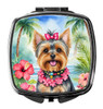 Yorkshire Terrier Luau Compact Decorative Travel Makeup Mirror product image at NuMercy