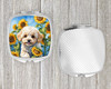 Maltipoo in Sunflowers Compact Decorative Travel Makeup Mirror product image at NuMercy 4
