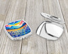 Colorful Blue Cornflowers Compact Decorative Travel Makeup Mirror product image at NuMercy 3