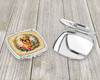 Golden Retriever and Flowers Compact Decorative Travel Makeup Mirror DAC2146 product image at NuMercy 3
