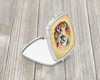 Bichon Frise and Flowers Compact Decorative Travel Makeup Mirror product image at NuMercy 2