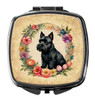 Scottish Terrier and Flowers Compact Decorative Travel Makeup Mirror product image at NuMercy