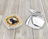 Giant Schnauzer and Flowers Compact Decorative Travel Makeup Mirror product image at NuMercy 3