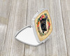 Black Chow Chow and Flowers Compact Decorative Travel Makeup Mirror product image at NuMercy 2