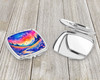 Colorful Periwinkles Compact Decorative Travel Makeup Mirror DAC1983 product image at NuMercy 3