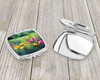 North Dakota Wild Prairie Roses in Watercolor Compact Decorative Travel Makeup Mirror DAC1696 product image at NuMercy 3