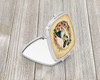 Jack Russell Terrier and Flowers Compact Decorative Travel Makeup Mirror product image at NuMercy 2