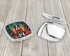 Boston Terrier Christmas Compact Decorative Travel Makeup Mirror product image at NuMercy 3