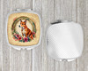 Basenji and Flowers Compact Decorative Travel Makeup Mirror product image at NuMercy 4