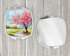 Michigan Apple Blossoms in Watercolor Compact Decorative Travel Makeup Mirror DAC1672 product image at NuMercy 4