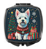 Westie Christmas Compact Decorative Travel Makeup Mirror product image at NuMercy