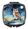 Owl Perched in Coastal Tree Compact Decorative Travel Makeup Mirror DAC7531 product image at NuMercy