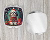 Shih Tzu Christmas Compact Decorative Travel Makeup Mirror product image at NuMercy 4