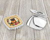 Tibetan Mastiff and Flowers Compact Decorative Travel Makeup Mirror product image at NuMercy 3