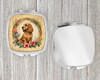 English Cocker Spaniel and Flowers Compact Decorative Travel Makeup Mirror product image at NuMercy 4
