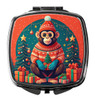Monkey Christmas Compact Decorative Travel Makeup Mirror DAC1195 product image at NuMercy