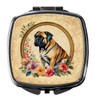 Mastiff and Flowers Compact Decorative Travel Makeup Mirror product image at NuMercy