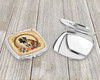 Mastiff and Flowers Compact Decorative Travel Makeup Mirror product image at NuMercy 3
