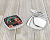 Black Pug Christmas Compact Decorative Travel Makeup Mirror product image at NuMercy 3