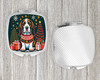 Basset Hound Christmas Compact Decorative Travel Makeup Mirror product image at NuMercy 4