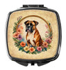 Boxer and Flowers Compact Decorative Travel Makeup Mirror DAC2102 product image at NuMercy