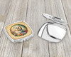 Coton De Tulear and Flowers Compact Decorative Travel Makeup Mirror product image at NuMercy 3