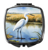 Snowy Egret in Coastal Marshes Compact Decorative Travel Makeup Mirror product image at NuMercy