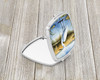 Snowy Egret in Coastal Marshes Compact Decorative Travel Makeup Mirror product image at NuMercy 2