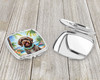 Wirehaired Pointing Griffon Luau Compact Decorative Travel Makeup Mirror product image at NuMercy 3