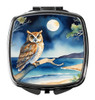 Owl Perched in Coastal Tree Compact Decorative Travel Makeup Mirror DAC7532 product image at NuMercy