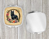 Schipperke and Flowers Compact Decorative Travel Makeup Mirror product image at NuMercy 4