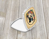 Border Collie and Flowers Compact Decorative Travel Makeup Mirror product image at NuMercy 2