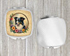Border Collie and Flowers Compact Decorative Travel Makeup Mirror product image at NuMercy 4