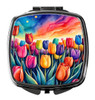 Colorful Tulips Compact Decorative Travel Makeup Mirror DAC1996 product image at NuMercy